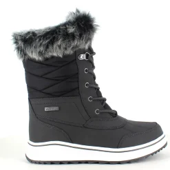 Sort vandtæt vinterstøvle fra Mols med pels kant