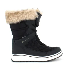 Sort vandtæt vinterstøvle fra Whistler med pels kant