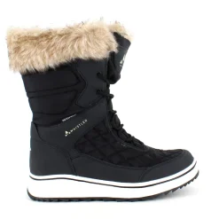 Sort vandtæt vinterstøvle fra Whistler med pels kant