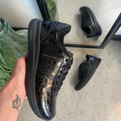 Sort Wodensko i krokodillelook