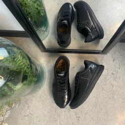 Sort Wodensko i krokodillelook