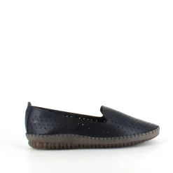 Sorte ballerinasko med fint, perforeret mønster