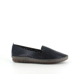 Sorte ballerinasko med fint, perforeret mønster