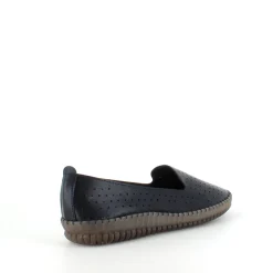 Sorte ballerinasko med fint, perforeret mønster