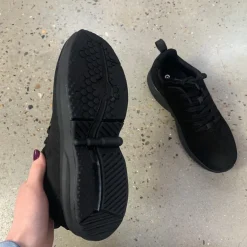 Sorte Gaitline sneakers i nubuch skind