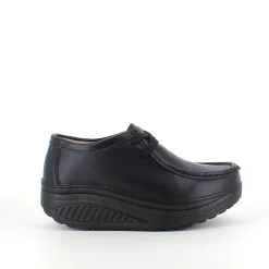 Sorte skindsko med gængesål og svangstøtte