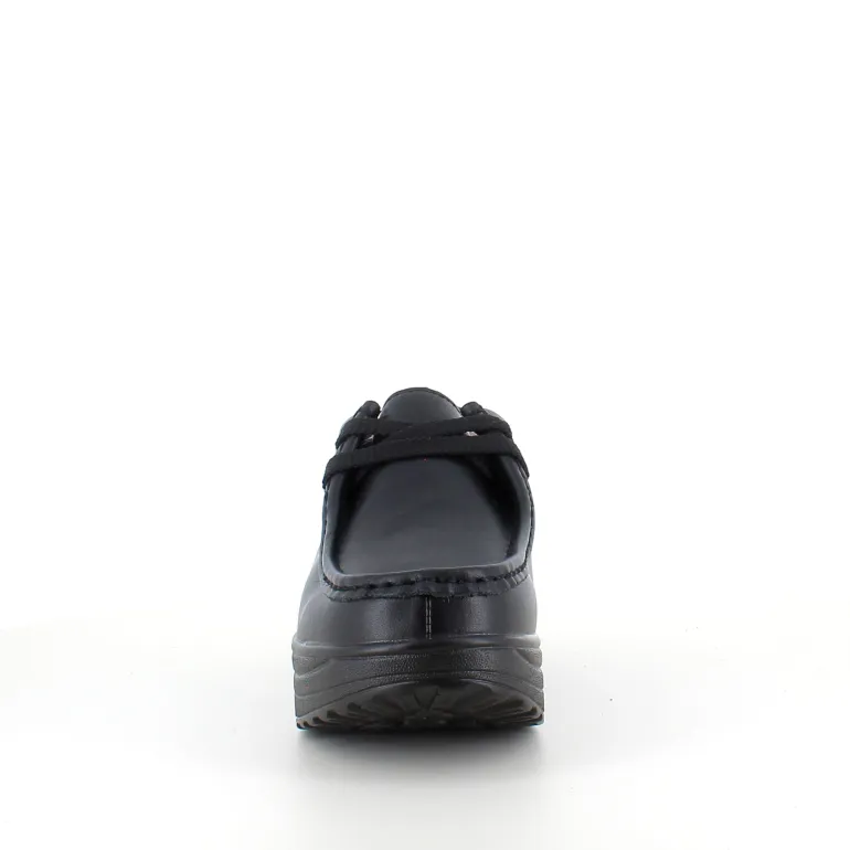 Sorte skindsko med gængesål og svangstøtte