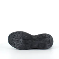 Sorte slip-on sko med strikoverdel