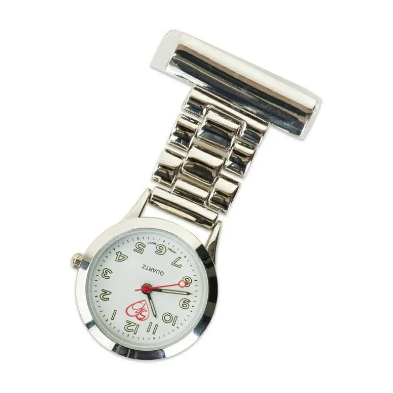 Stål sygeplejeur med bred lænke og gravering