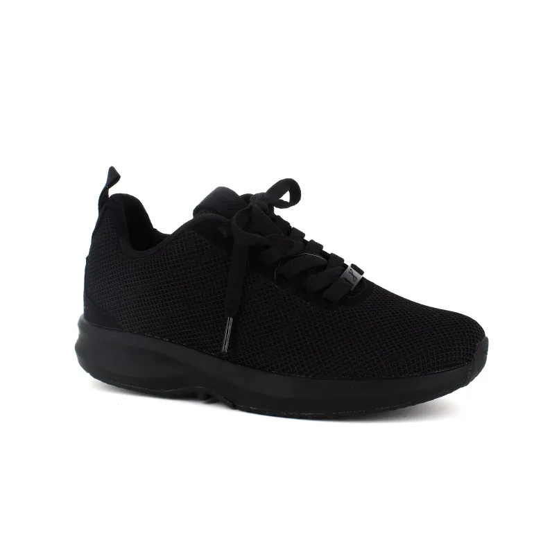 Strikket Gaitline i sort med sort bund