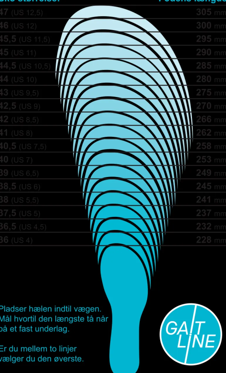 Strikket Gaitline i sort med hvid bund