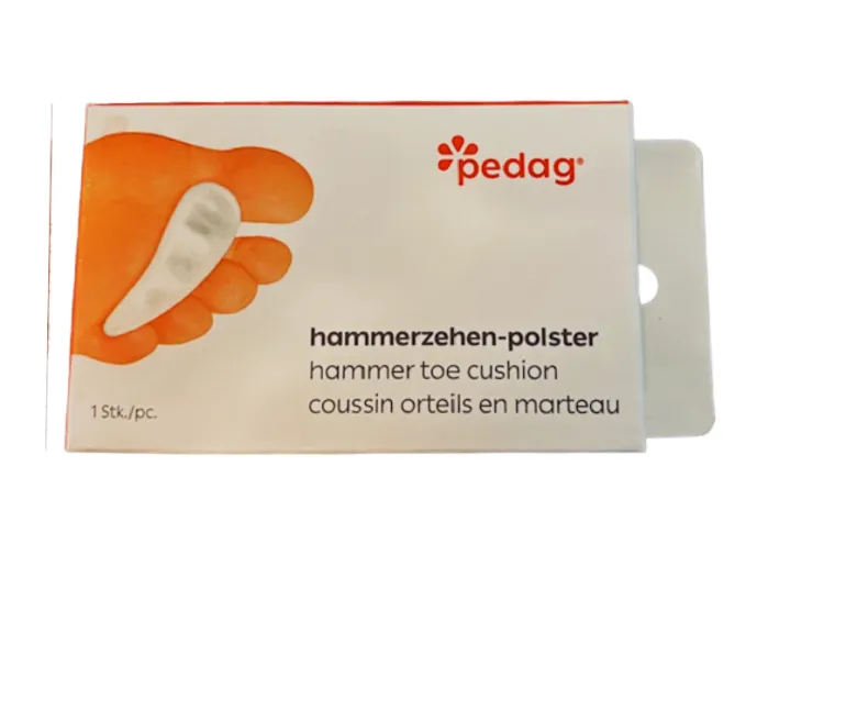 Støtteindlæg til hammertå på venstre fod