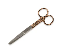 Sygeplejesaks lige med leopard print og gravering