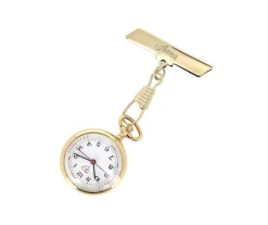 Sygeplejeur i guldtone med gravering