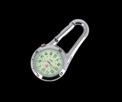 Sygeplejeur i sølvtone med carabinhage