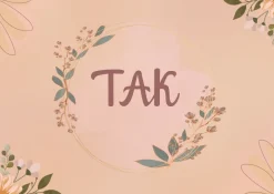 TAK, til og fra kort i neutrale farver
