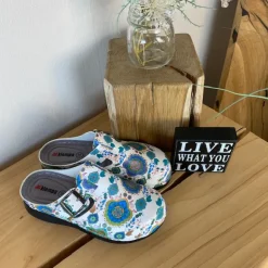 Træsko med mønstretprint