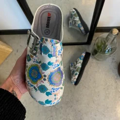 Træsko med mønstretprint