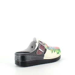 Træsko med papegøjeprint