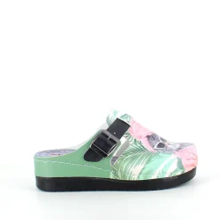 Træsko med print en cool kat