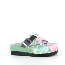 Træsko med print en cool kat