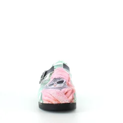 Træsko med print en cool kat