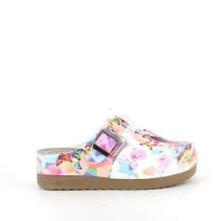 Træsko med sommerfugleprint