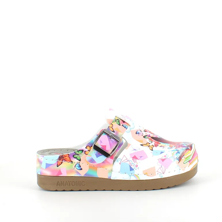 Træsko med sommerfugleprint