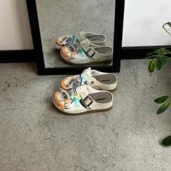 Træsko med ugle print