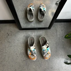 Træsko med ugle print