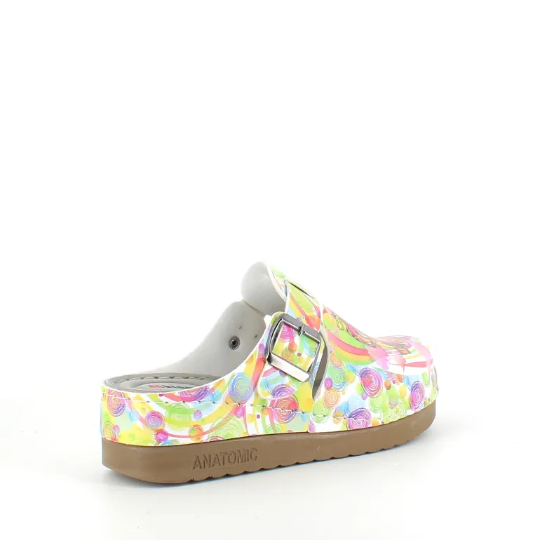 Træsko med ugleprint