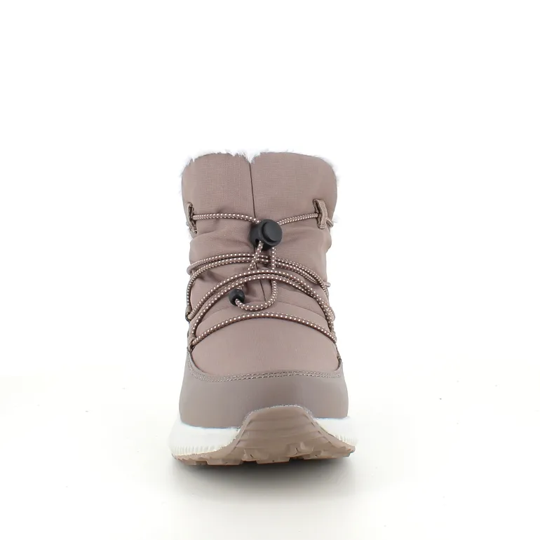 Vandafvisende beige vinterstøvle fra CMP med elastiksnøre