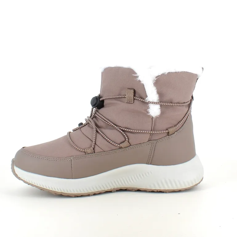 Vandafvisende beige vinterstøvle fra CMP med elastiksnøre