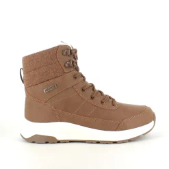 Vandtæt, brun vinterstøvle med fleece for