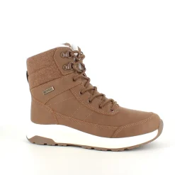 Vandtæt, brun vinterstøvle med fleece for