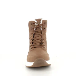 Vandtæt, brun vinterstøvle med fleece for