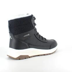 Vandtæt, sort vinterstøvle med fleece for