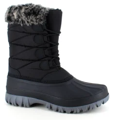 Vinterstøvle med vandtæt gummimembran nederst på støvlen