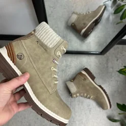 Whistler beige vinterstøvle med let foer og smarte detaljer