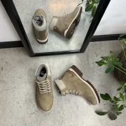 Whistler beige vinterstøvle med let foer og smarte detaljer