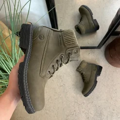 Whistler grøn vinterstøvle med let foer og smarte detaljer